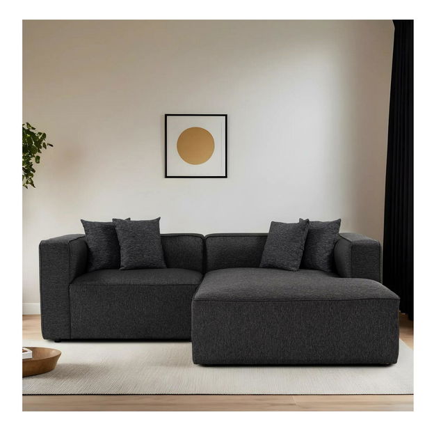 Rohová sedačka Morelotta (P) (antracit)