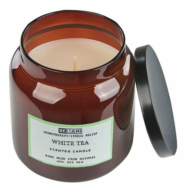 Sada 2 ks vonných svíček bílý čaj/bavlna Arnfinn (hnědá)