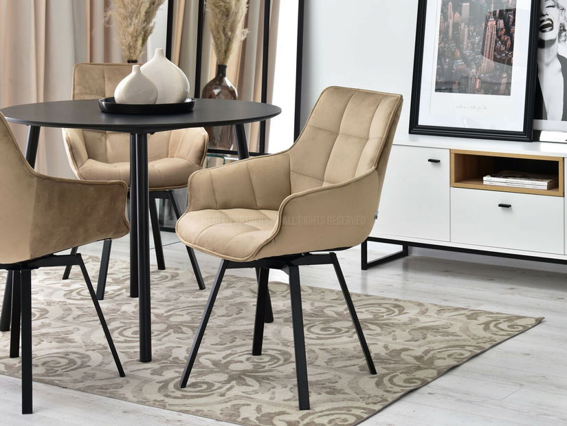 Židle Aranbura (béžová + chromová)