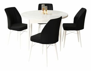 Jídelní set Roxie (bílá + námořnická modrá) (pro 4 osoby)