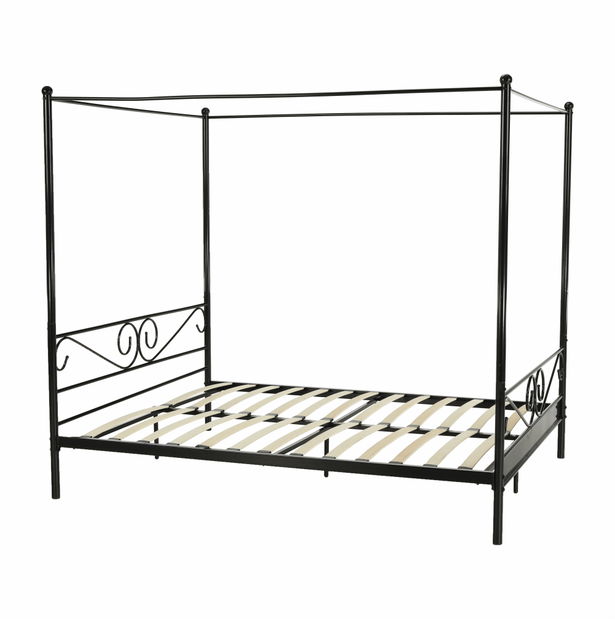 Manželská postel 160 cm Anabella (černá)