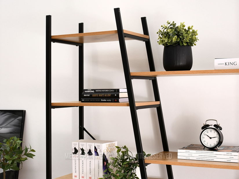 Regál Gecon Reg (dub + černá)