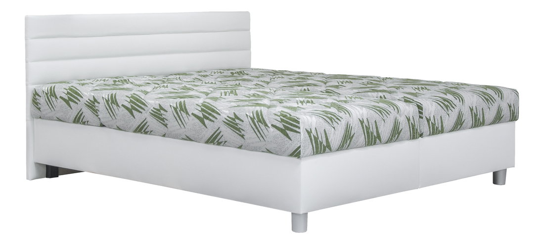Manželská postel 160 cm Blanář Spa (bílá) (s rošty a matracemi Alena)