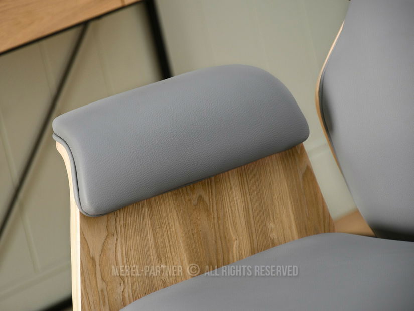 Křeslo Lionel (dub šedý + černá)