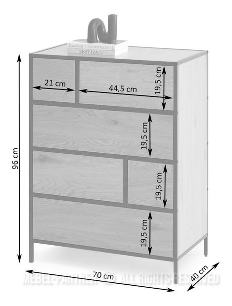 Komoda Samboan (černá)