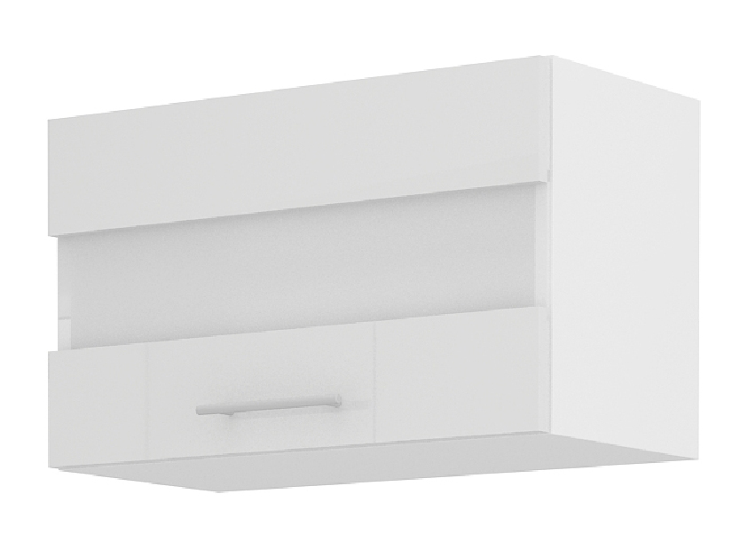 Horní kuchyňská skříňka Lavera 60 GUS36 1F (bílá + lesk bílý) *výprodej