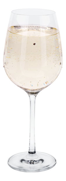 Set 4 ks sklenic na víno s krystaly 450ml Snouflek 
