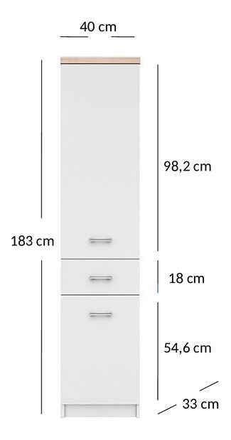 Regál Tianna 2d1s (bílá)