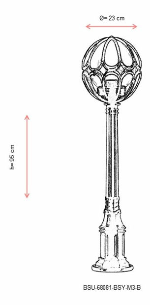Venkovní podlahové svítidlo Iboga (černá)