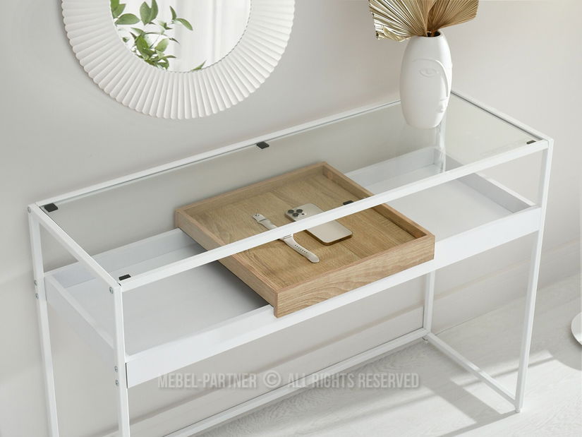 Konzolový stolek Eliash (sonoma + bílá)