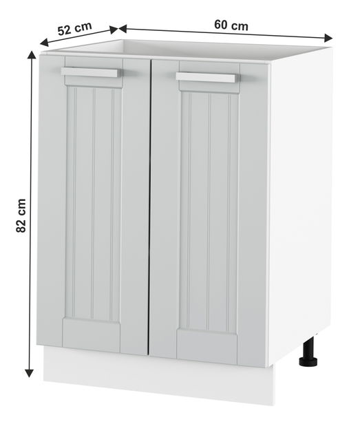 Dolní kuchyňská skříňka Janne Typ 56 (světle šedá + bílá)