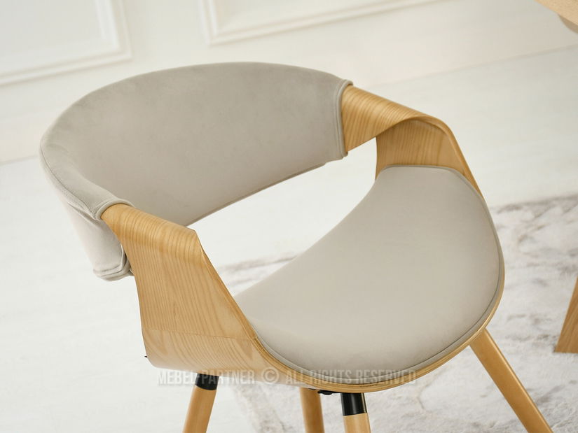 Jídelní židle Busque (béžová + dub)