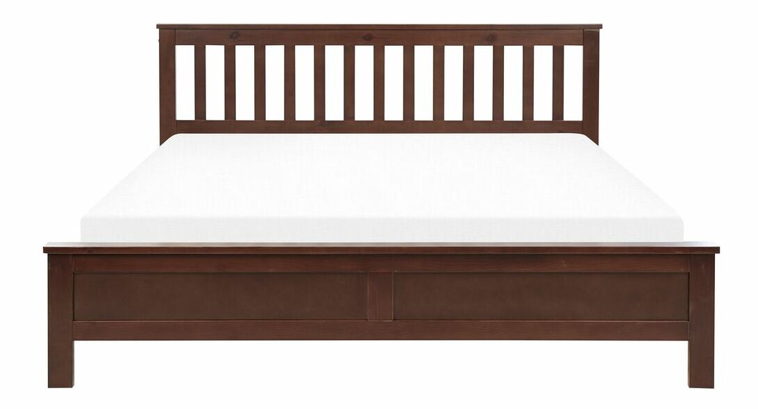 Manželská postel 180 cm Maye (tmavé dřevo)