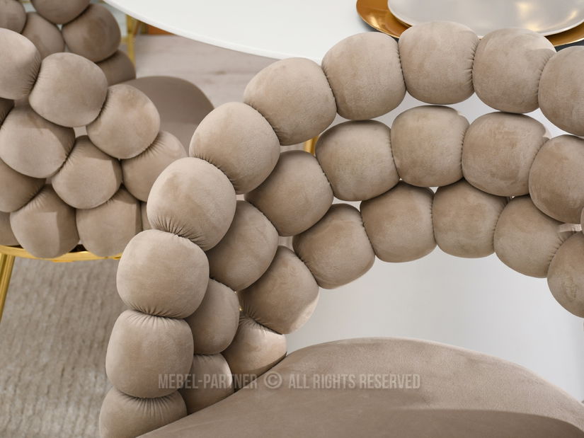 Židle Lulish (béžová + zlatá)