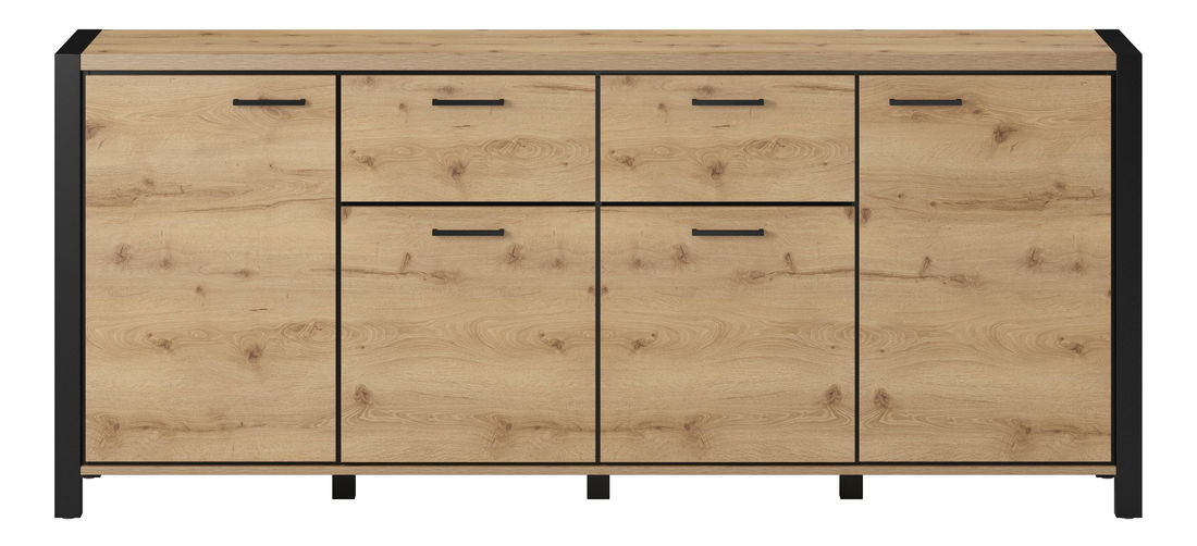 Komoda Armin Typ 25 (dub taurus + matná černá) *výprodej
