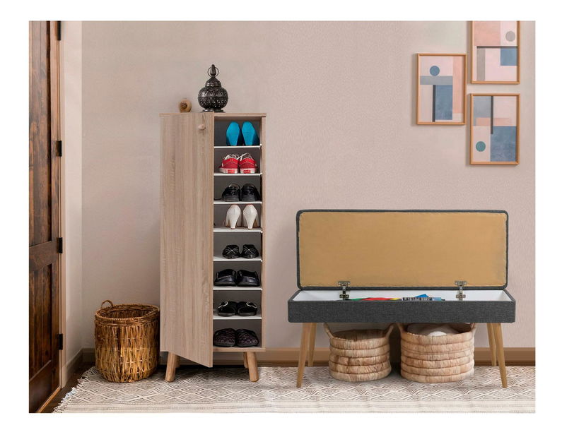 Předsíňová sestava Beside 1 (dub sonoma + antracit)