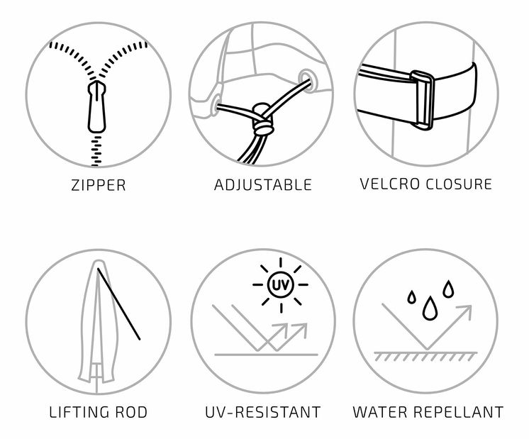 Potah na zahradní nábytek Lvasalia 6 (černá)