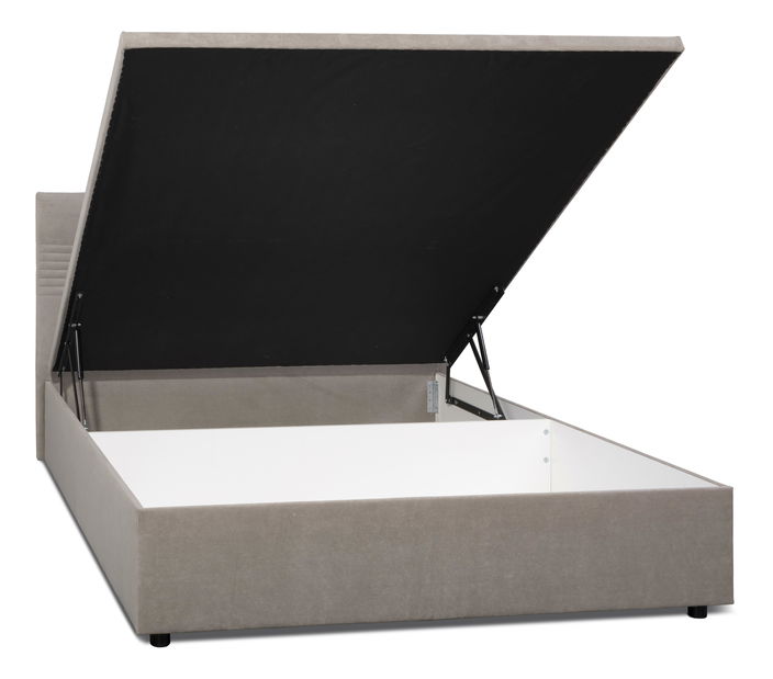 Manželská postel 160 cm Reiteradas (béžová) (s roštem) (s úl. prostorem)