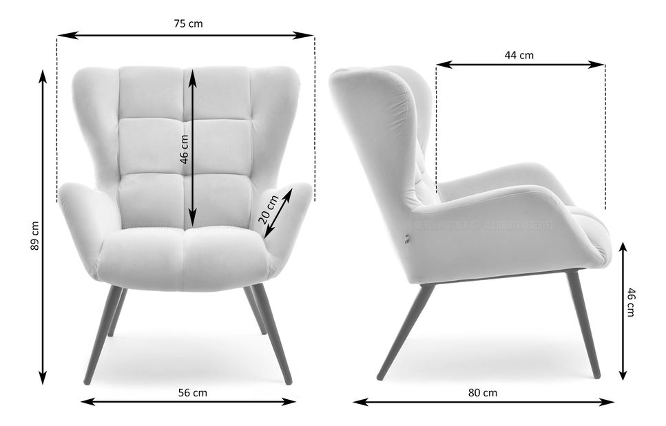 Křeslo Kikino (béžová + černá)