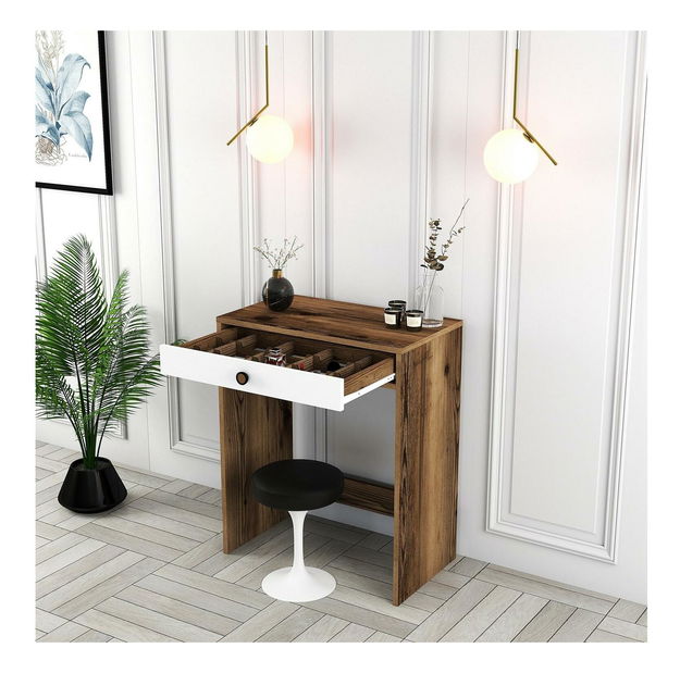 Toaletní stolek Logan 1 (ořech + bílá)