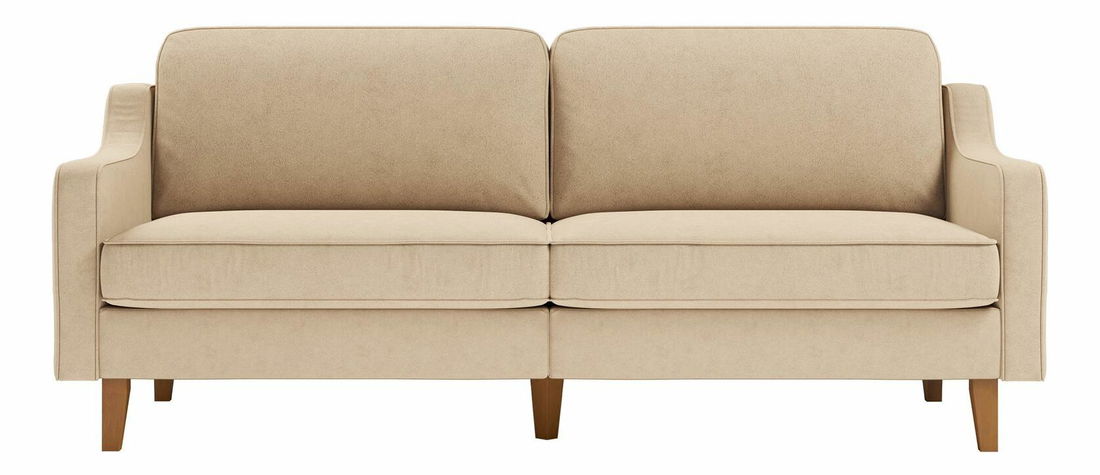 Pohovka trojsedačka Dělají 3 (tmavě modrá + ořech)