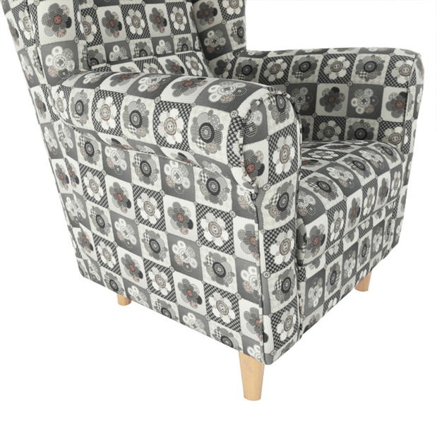 Křeslo ušák Charlie patchwork N1