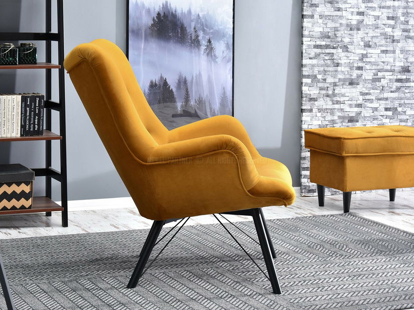 Relaxační křeslo Dawntawn (medová + černá)