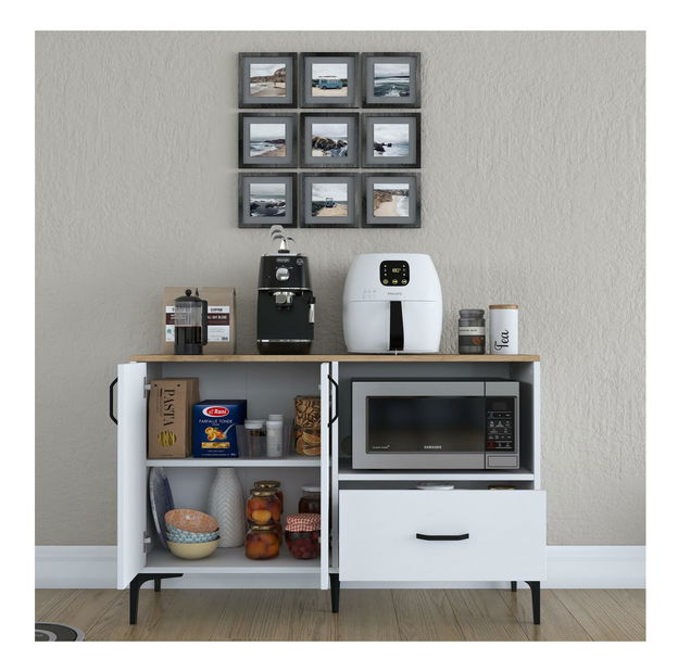 Komoda Jenaretta 161 (bílá + ořech)