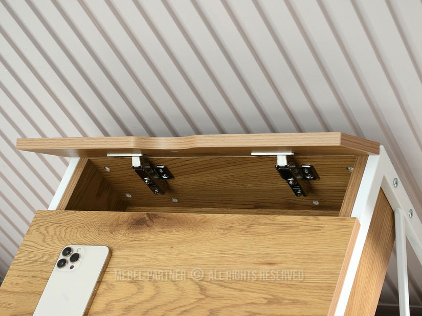 Noční stolek Torry (dub + bílá)