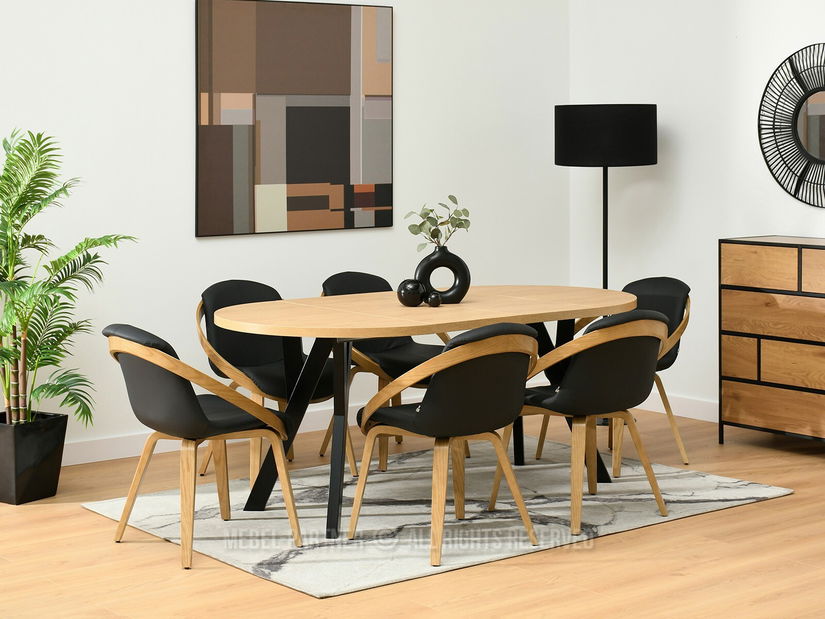 Židle Lila K (černá + dub)