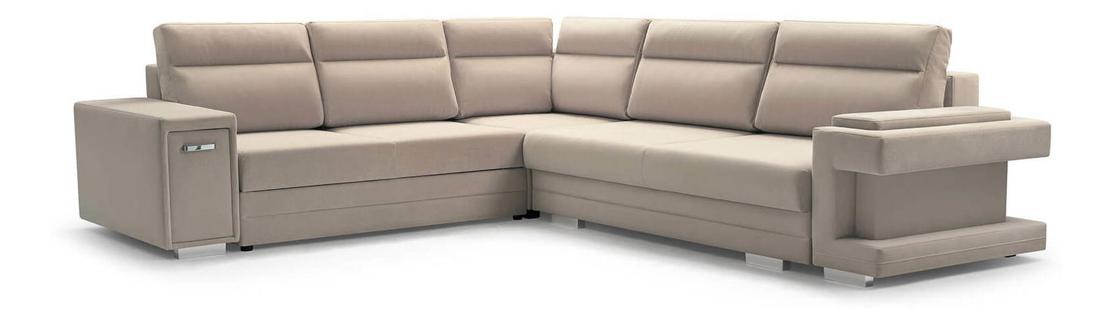 Rohová sedací souprava Akiko (bílá) (L)