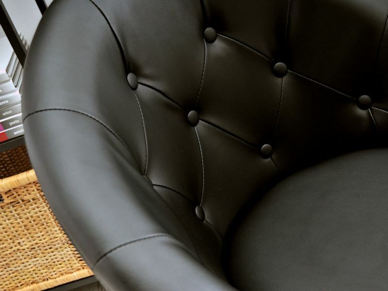 Křeslo Lush 4 (černá + chromová)