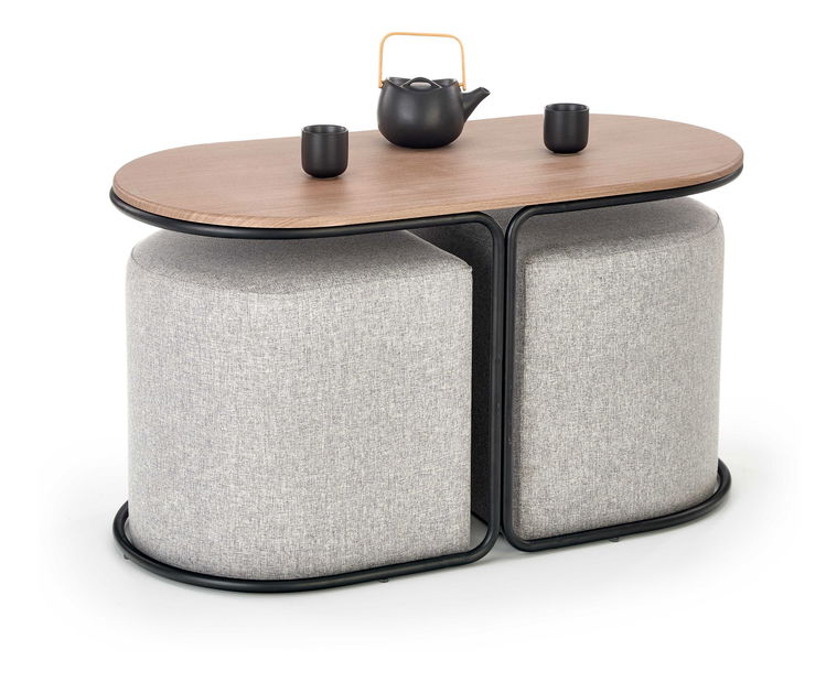 Konferenční stolek Parthenia (dýhovaná + černá)
