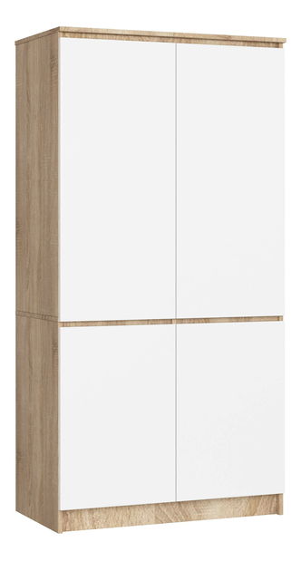 Šatní skříň Sinfin (dub sonoma + bílá)
