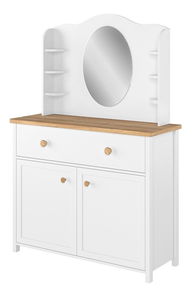 Toaletní stolek Sukura SR6 (bílá + dub nash)