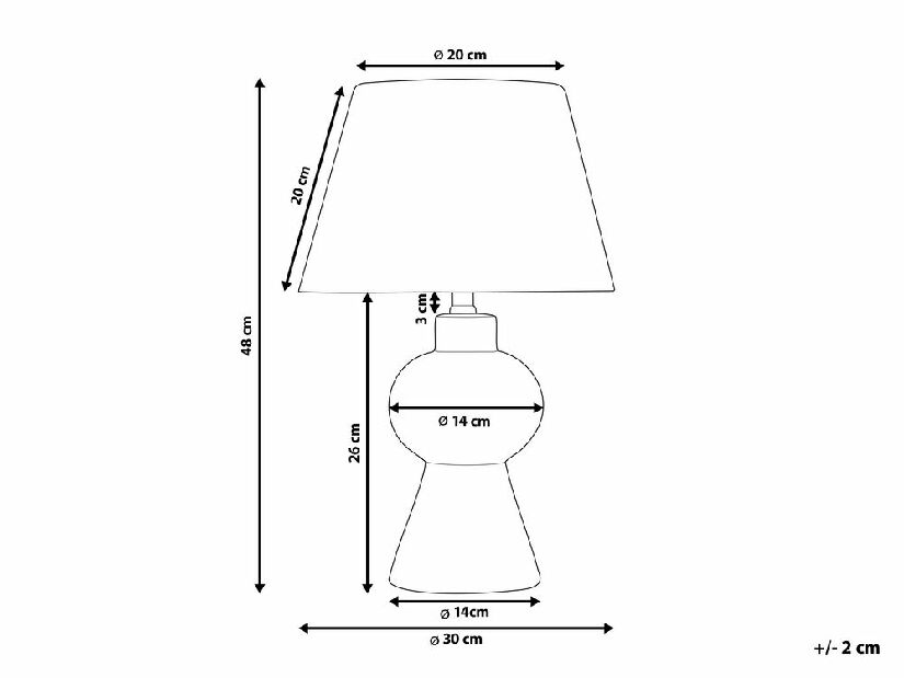 Stolní lampa Finn (oranžová)