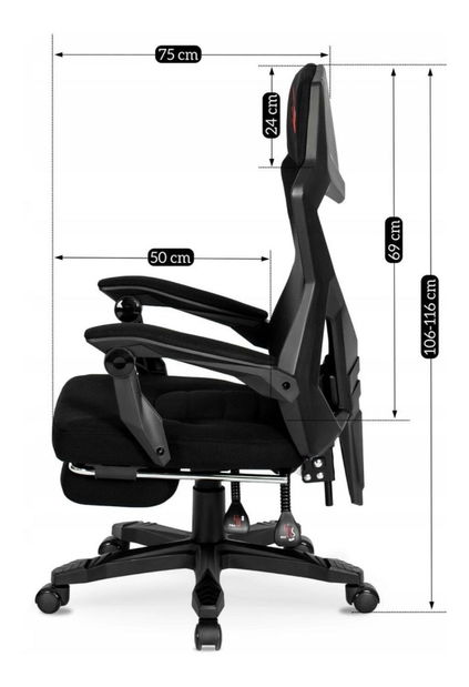 Herní křeslo Brodel (černá)