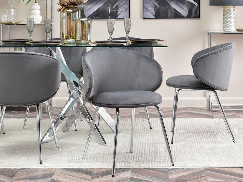 Židle Carmen (grafit + zlatá)