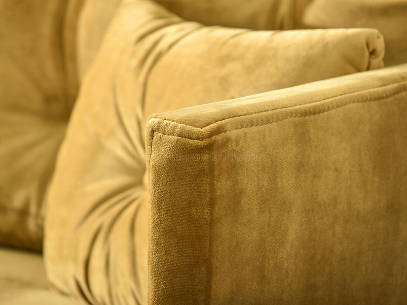 Pohovka dvousedačka Mastil (zlatá + černá)