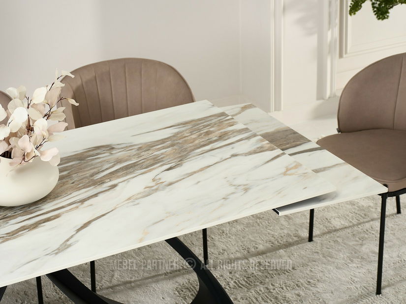 Jídelní stůl Pagina (mramor + černá)