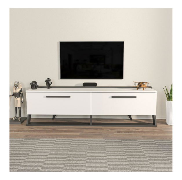 TV skříňka Astrodotti (bílá + černá)