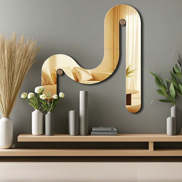 Zrcadlo Ozi 3 (zlatá)