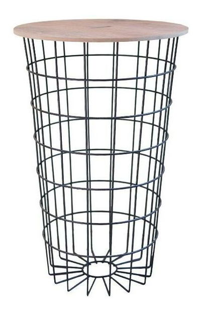 Prádelní koš Sidebe (dub + černá)