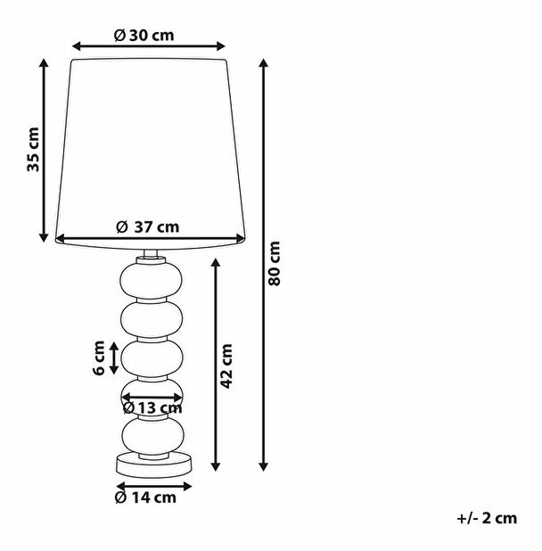 Stolní lampa Frances (bílá)