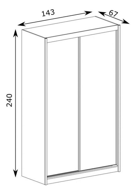 Šatní skříň Karoly (dub artisan)
