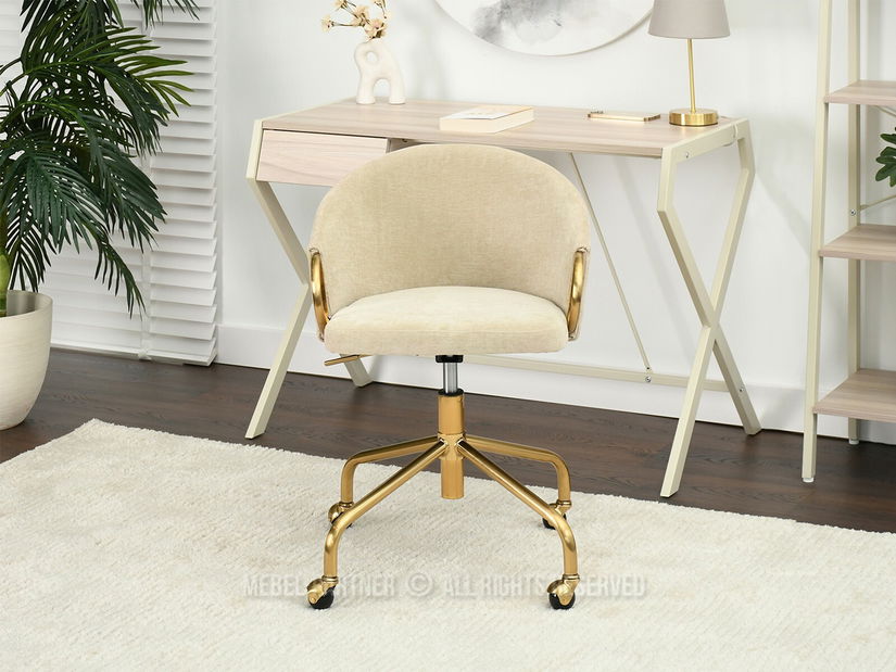 Židle Carma B (krémová + zlatá)