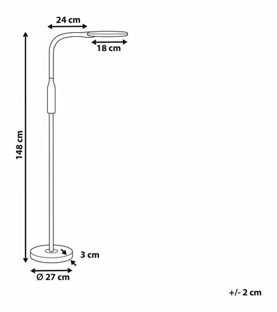 Stojanová lampa Chiquis (černá)