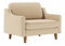 Křeslo Dělají L (béžová + ořech)