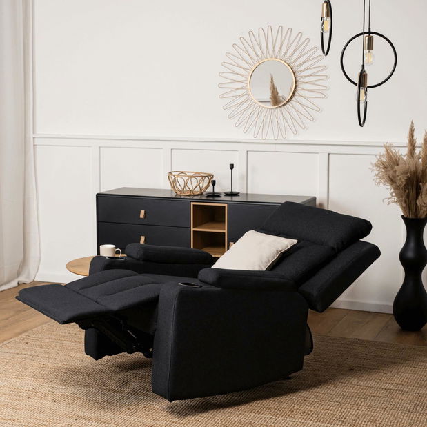 Polohovací křeslo Komeito 2 (černá)