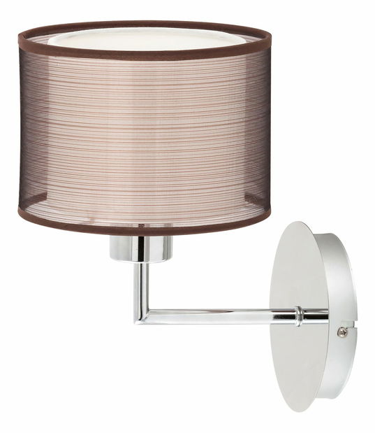 Nástěnné svítidlo Anastasia 2628 (chromová + hnědá)
